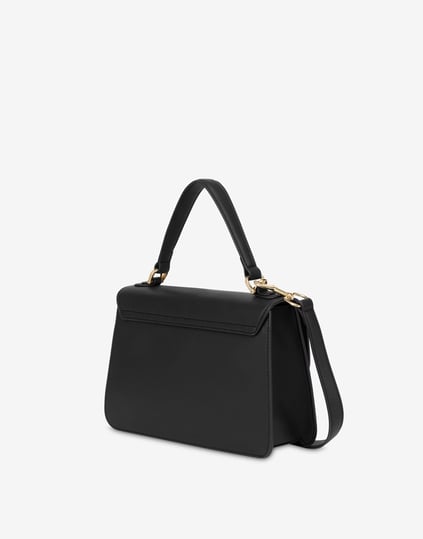 Love Moschino Love Moschino Kadın Kabartma Logolu Ayarlanabilir Omuz Askılı Manyetik Kapamalı Siyah Omuz Çantası JC4032PP1MKD0-000