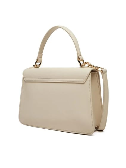 Love Moschino Love Moschino Kadın Kabartma Logolu Ayarlanabilir Omuz Askılı Manyetik Kapamalı Bej Omuz Çantası JC4032PP1MKD0-110