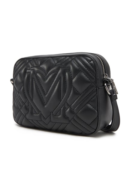Love Moschino Love Moschino Kadın Kare Kapitone Dikiş Desenli Tek Fermuar Siyah Omuz Çantası JC4150PP1MLA0-00B