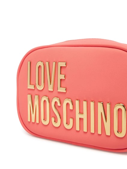 Love Moschino Love Moschino Kadın Marka Logolu Tek Bölmeli Fermuar Kapamalı Mercan Omuz Çantası JC4026PP1MKD0-464