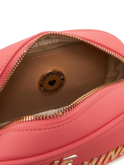Love Moschino Love Moschino Kadın Marka Logolu Tek Bölmeli Fermuar Kapamalı Mercan Omuz Çantası JC4026PP1MKD0-464