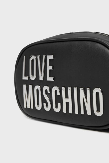 Love Moschino Love Moschino Kadın Marka Logolu Tek Bölmeli Fermuar Kapamalı Siyah1 Omuz Çantası JC4026PP1MKD0-00B