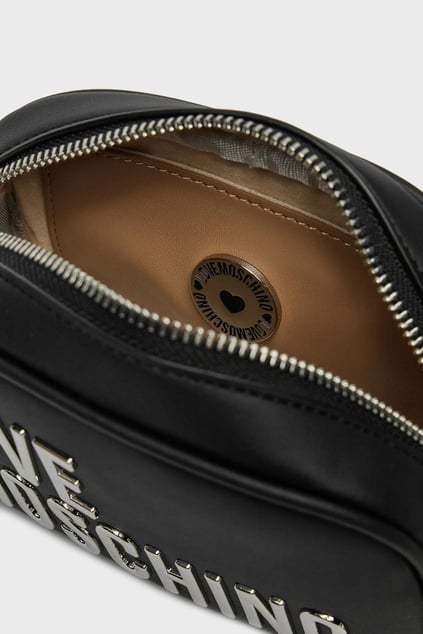 Love Moschino Love Moschino Kadın Marka Logolu Tek Bölmeli Fermuar Kapamalı Siyah1 Omuz Çantası JC4026PP1MKD0-00B