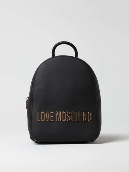 Love Moschino Love Moschino Kadın Sırt Askılı Marka Logolu Fermuar Kapamalı Siyah Sırt Çantası JC4193PP1MKD0-000