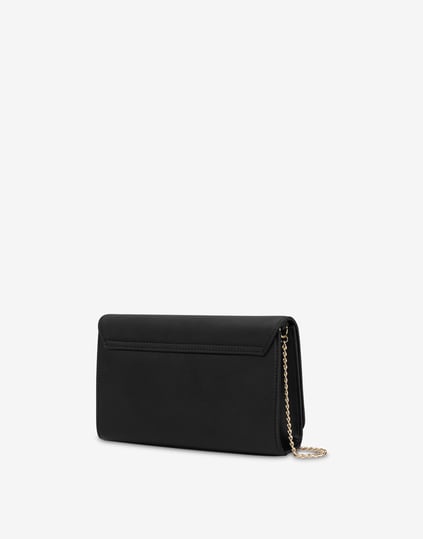 Love Moschino Love Moschino Kadın Zincir Omuz Askılı Yapay Elmas Süslemeli Manyetik Kapamalı Siyah Omuz Çantası JC4055PP1MLH1-00A