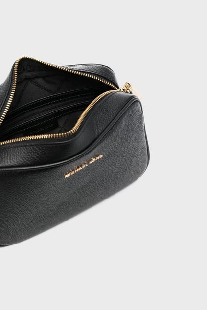 Michael Kors Michael Kors Kadın %100 Deri Ayarlanabilir Omuz Askılı Logo Kabartmalı Siyah Omuz Çantası 32F7GGNM8L-BLACK