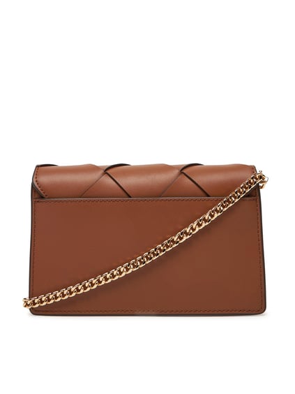 Michael Kors Michael Kors Kadın %100 Deri Çapraz Zincir Askılı Desenli Kahverengi Omuz Çantası 32S5GJ6C8L-LUGGAGE