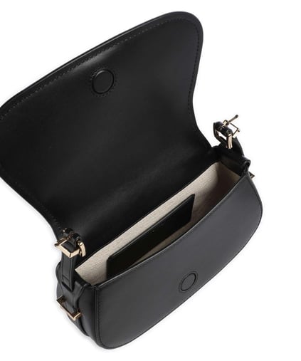 Michael Kors Michael Kors Kadın Ayarlanabilir Omuz Askılı %100 Deri Metalik Logo Kabartmalı Manyetik Kapamalı Siyah Omuz Çantası 32S5GL0C1L-BLACK
