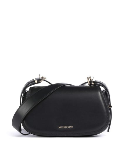 Michael Kors Michael Kors Kadın Ayarlanabilir Omuz Askılı %100 Deri Metalik Logo Kabartmalı Manyetik Kapamalı Siyah Omuz Çantası 32S5GL0C1L-BLACK
