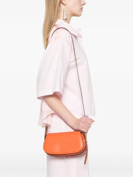 Michael Kors Michael Kors Kadın Ayarlanabilir Omuz Askılı %100 Deri Metalik Logo Kabartmalı Manyetik Kapamalı Turuncu Omuz Çantası 32S5GL0C1L-ORNGPNCH