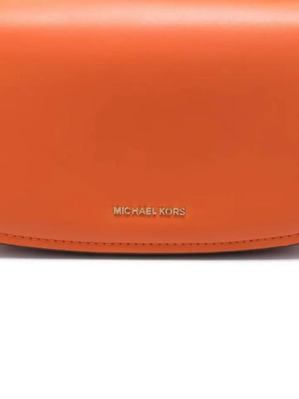 Michael Kors Michael Kors Kadın Ayarlanabilir Omuz Askılı %100 Deri Metalik Logo Kabartmalı Manyetik Kapamalı Turuncu Omuz Çantası 32S5GL0C1L-ORNGPNCH