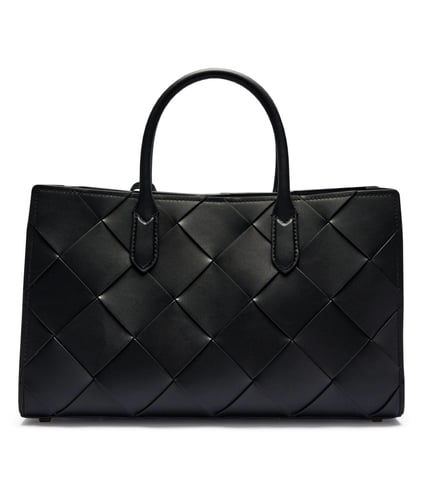 Michael Kors Michael Kors Kadın Baklava Dilim Geniş Deri Kemerli Ayarlanabilir Kayış Siyah Omuz Çantası 30S5GETS2L-BLACK