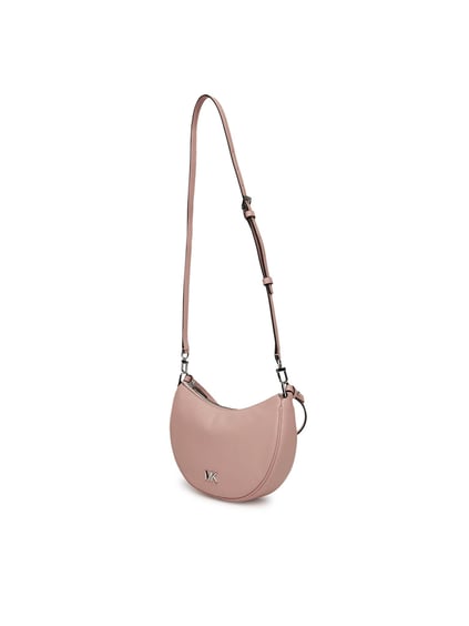 Michael Kors Michael Kors Kadın Çıkarılabilir ve Ayarlanabilir Omuz Askılı Fermuar Kapamalı Metalik Logo Kabartmalı Deri Pembe Omuz Çantası 32S5S8QU1L-SMOKEYROSE