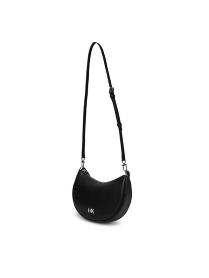 Michael Kors Michael Kors Kadın Çıkarılabilir ve Ayarlanabilir Omuz Askılı Fermuar Kapamalı Metalik Logo Kabartmalı Deri Siyah Omuz Çantası 32S5S8QU1L-BLACK