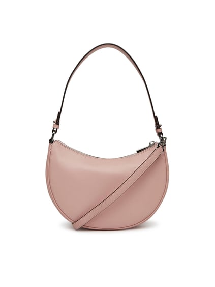 Michael Kors Michael Kors Kadın Çıkarılabilir ve Ayarlanabilir Omuz Askılı Fermuar Kapamalı Metalik Logo Kabartmalı Deri Pembe Omuz Çantası 32S5S8QU1L-SMOKEYROSE