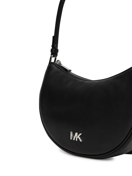 Michael Kors Michael Kors Kadın Çıkarılabilir ve Ayarlanabilir Omuz Askılı Fermuar Kapamalı Metalik Logo Kabartmalı Deri Siyah Omuz Çantası 32S5S8QU1L-BLACK