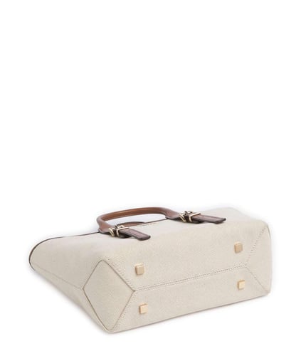 Michael Kors Michael Kors Kadın Çıkarılabilir ve Ayarlanabilir Omuz Askılı Ekstra İç Bölmeli Metalik Logo Kabartmalı Bej-Kahverengi Omuz Çantası 30S5G9OS1C-LUGGAGE