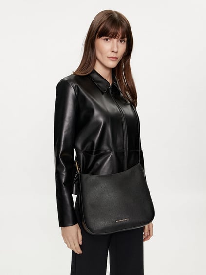 Michael Kors Michael Kors Kadın Deri Ayarlanabilir Kayış Düz Model Siyah Omuz Çantası 32S4G8KM9L-BLACK