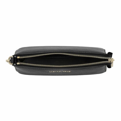 Michael Kors Michael Kors Kadın Deri Fermuar Kapama Zincir Askı Siyah Omuz Çantası 32F7GFDW6L-BLACK