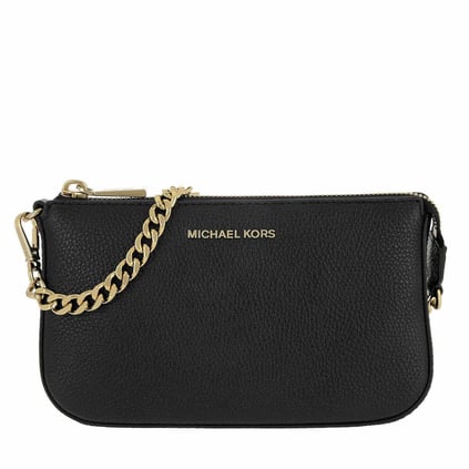 Michael Kors Michael Kors Kadın Deri Fermuar Kapama Zincir Askı Siyah Omuz Çantası 32F7GFDW6L-BLACK