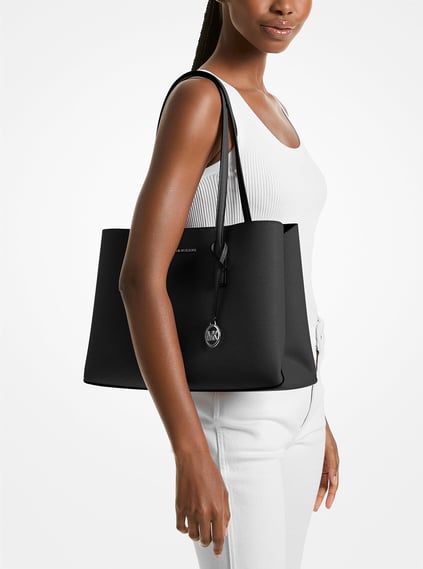 Michael Kors Michael Kors Kadın Deri Geniş Kısa Kol Askısı Düz Model Siyah Omuz Çantası 30S5S9RT2T-BLACKBLACK
