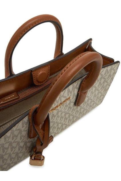 Michael Kors Michael Kors Kadın Deri MK Yazı Tokalı Fermuar Kapama Pembe Omuz Çantası 32F4GETC0B-VNLSFTPNK