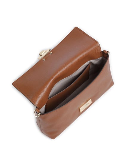 Michael Kors Michael Kors Kadın Deri Metal Toka Kapamalı Ayarlanabilir Kayış Kahverengi Omuz Çantası 32S5G9XC8T-LUGGAGE
