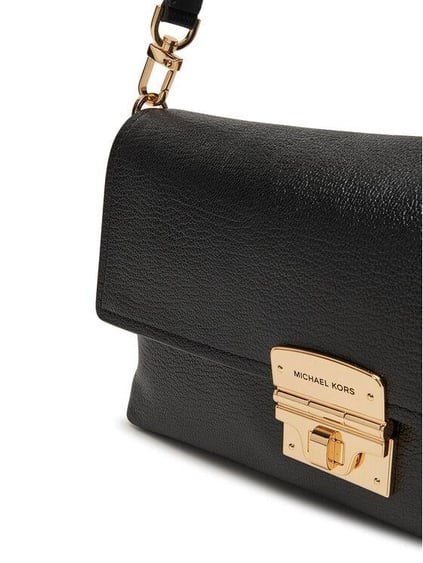 Michael Kors Michael Kors Kadın Deri Metal Toka Kapamalı Ayarlanabilir Kayış Siyah Omuz Çantası 32S5G9XC8T-BLACK