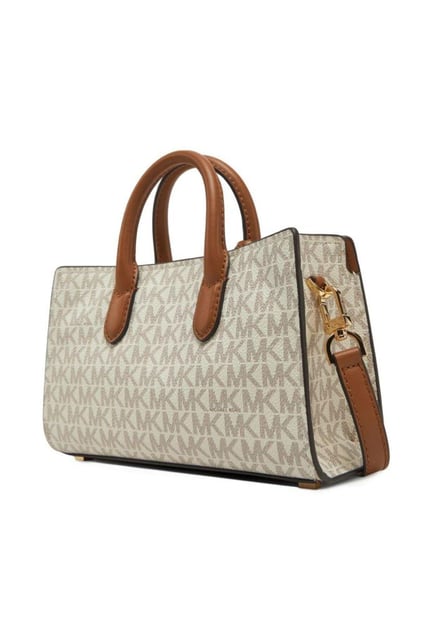 Michael Kors Michael Kors Kadın Deri MK Yazı Tokalı Fermuar Kapama Pembe Omuz Çantası 32F4GETC0B-VNLSFTPNK