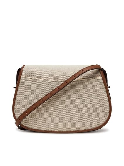 Michael Kors Michael Kors Kadın Dokuma Kumaş Kenarları Deri Ayarlanabilir Askı Kahverengi Omuz Çantası 30S5GL0M2C-LUGGAGE