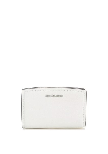Michael Kors Michael Kors Kadın Kart ve Nakit Bölmeli Fermuarlı Ve Çıtçıt Kapama Deri Beyaz Cüzdan 32S5SYTZ2L-OPTICWHITE