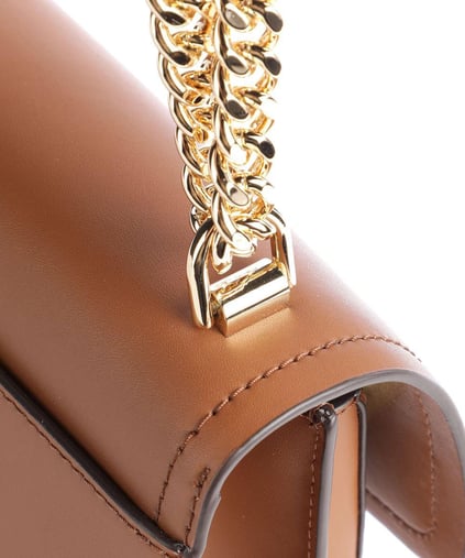 Michael Kors Michael Kors Kadın MK Yazılı Metal Toka Kapama Deri Zincir Askı Taba Omuz Çantası 30S2G7HL3L-LUGGAGE
