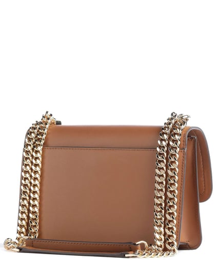 Michael Kors Michael Kors Kadın MK Yazılı Metal Toka Kapama Deri Zincir Askı Taba Omuz Çantası 30S2G7HL3L-LUGGAGE
