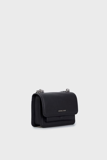 Michael Kors Michael Kors Kadın Zincir Omuz Askılı Manyetik Kapamalı Metalik Logo Kabartmalı Ekstra İç Cepli Deri Siyah Omuz Çantası 32T4SC7C1T-BLACK