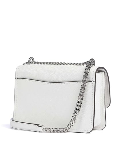 Michael Kors Michael Kors Kadın Zincir Omuz Askılı Manyetik Kapamalı Metalik Logo Kabartmalı Ekstra İç Cepli Deri Beyaz Omuz Çantası 32T4SC7C1T-OPTICWHITE