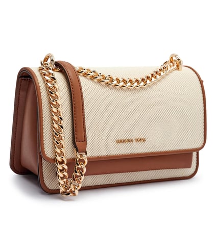 Michael Kors Michael Kors Kadın Zincir Askı Detay Çıtçıt Kapama Köşeler Deri Detay Krem Omuz Çantası 30S5GC7L3C-LUGGAGE