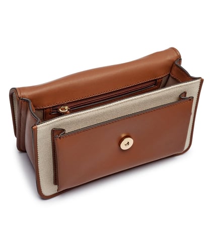Michael Kors Michael Kors Kadın Zincir Askı Detay Çıtçıt Kapama Köşeler Deri Detay Krem Omuz Çantası 30S5GC7L3C-LUGGAGE