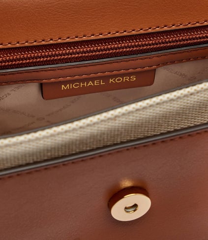 Michael Kors Michael Kors Kadın Zincir Askı Detay Çıtçıt Kapama Köşeler Deri Detay Krem Omuz Çantası 30S5GC7L3C-LUGGAGE