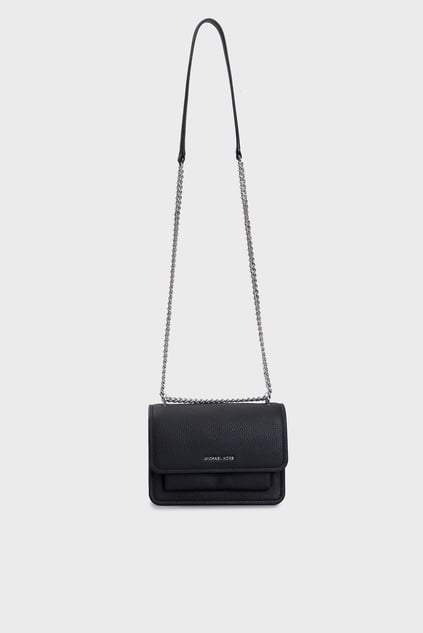 Michael Kors Michael Kors Kadın Zincir Omuz Askılı Manyetik Kapamalı Metalik Logo Kabartmalı Ekstra İç Cepli Deri Siyah Omuz Çantası 32T4SC7C1T-BLACK