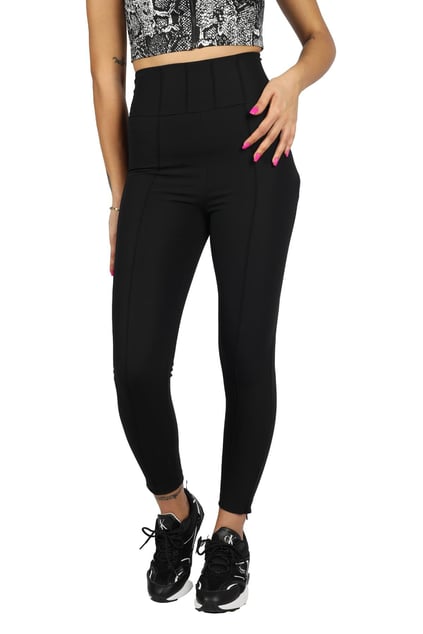Naar Naar Kadın Beli Lastikli Slim Fit Uzun Boy Günlük Siyah Tayt NAAR71214-SİYAH