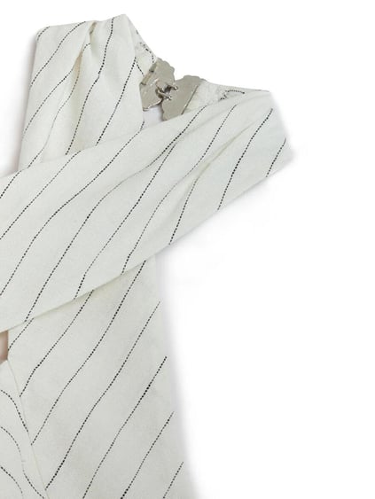 Nocturune Nocturune Kadın Boyundan Bağlamalı Beli Lastikli Crop Ekru Crop N25YN15195-VARYANT