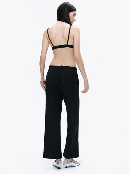Nocturune Nocturune Kadın Normal Bel Regular Fit Geniş Paçalı Siyah Pantolon N25YN3375-SİYAH