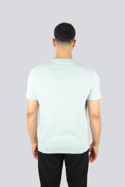 Paul Shark Paul Shark Erkek Bisiklet Yaka Paul Shark Gölgeli Yazı Desenli Kısa Kollu Su Yeşili T-Shirt 25411039-072