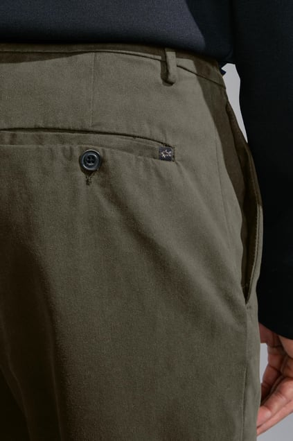 Paul Shark Paul Shark Erkek Dar Kalıp Pamuklu Esnek Chino Haki Pantolon 14314049-036
