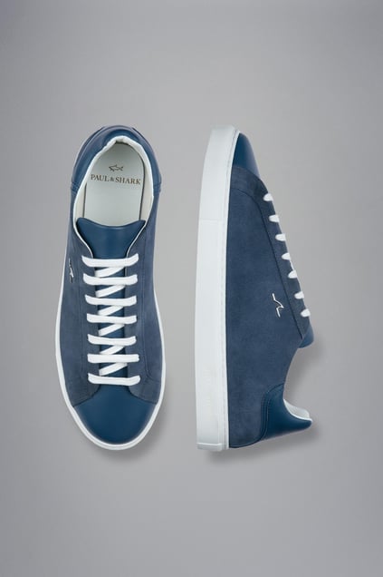 Paul Shark Paul Shark Erkek Deri Rahat Taban Günlük Kullanım Mavi Sneaker 24418002-420