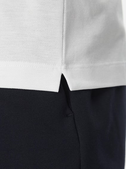 Paul Shark Paul Shark Erkek Kısa Kollu Pamuklu Düğme Kapamalı Polo Yaka Beyaz-Gümüş Polo Yaka T-Shirt 25411232-10A