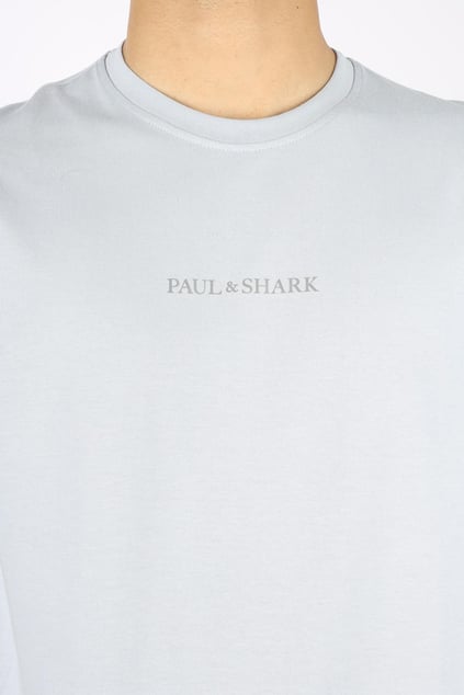 Paul Shark Paul Shark Erkek Marka Logolu Kısa Kol Yuvarlak Yaka Mavi T-Shirt 25411088-904