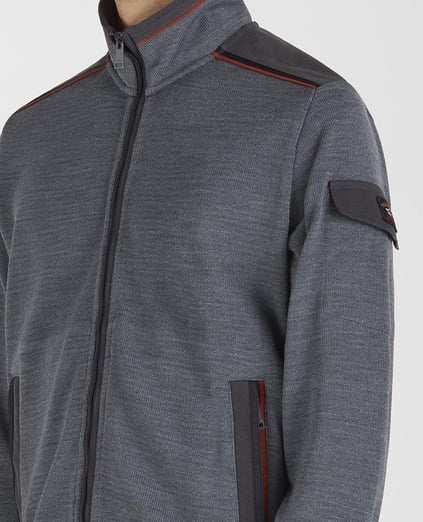 Paul Shark Paul Shark Erkek Marka Logo Detaylı Regular Fit Uzun Kollu Gri Hırka I20P1266-664