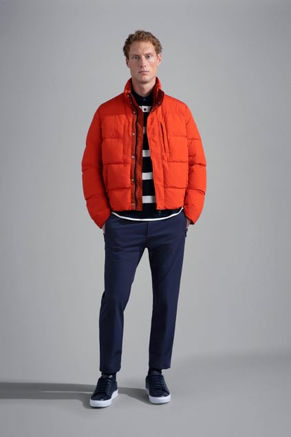 Paul Shark Paul Shark Erkek Marka Logo Detaylı Regular Fit Uzun Kollu Turuncu Mont 13312304-576
