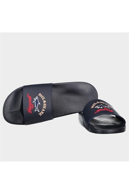 Paul Shark Paul Shark Erkek Marka Logo Baskılı Lacivert Terlik C0P8001-013